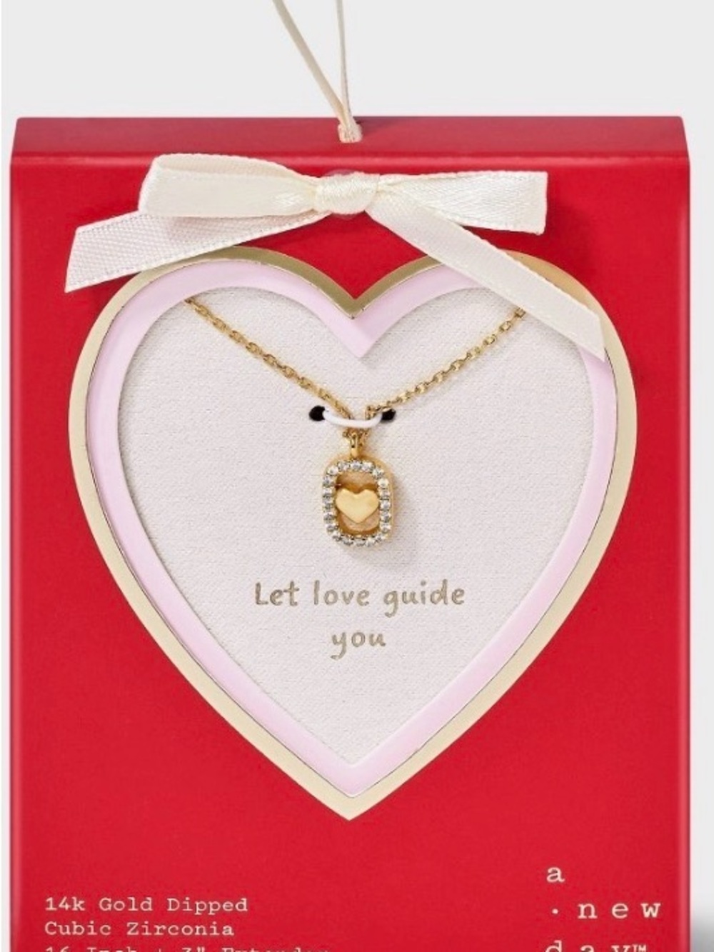 14k gold dipped cubic zirconia 16” + 3” extender necklace